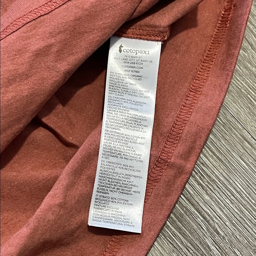 Cotopaxi Men's Short Sleeve Tee - Brick Red - Picture 5 of 5